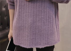 實(shí)拍秋冬新款半高領(lǐng)寬松毛毛針織毛衣衫b688474